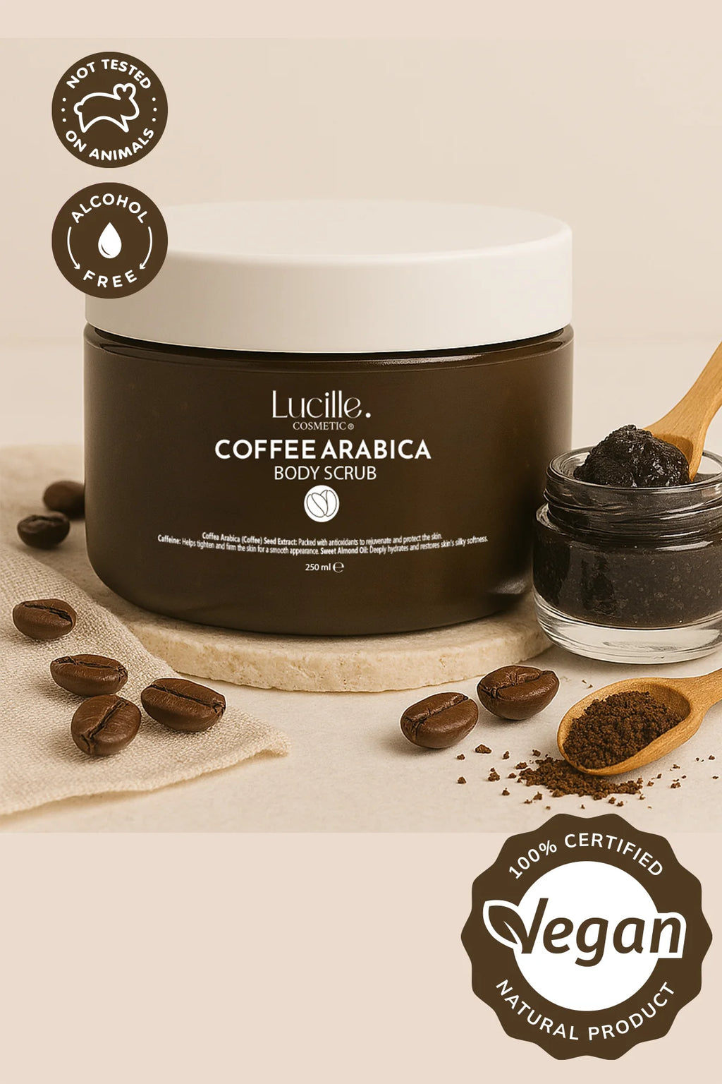 Coffee Flavored Sugar Body Scrub